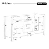 Double Sink Bathroom Vanity With Top, Soft Closing Doors & Drawers, Tip Out Drawer, 2 Cabinet Doors, Adjustable Shelf - White