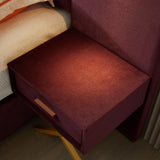 Comfortable Upholstered Bed With Vertical Channel Tufted Wingback Headboard