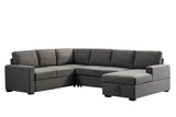 Ketterman - 4 Piece Upholstered Sectional - Dark Gray