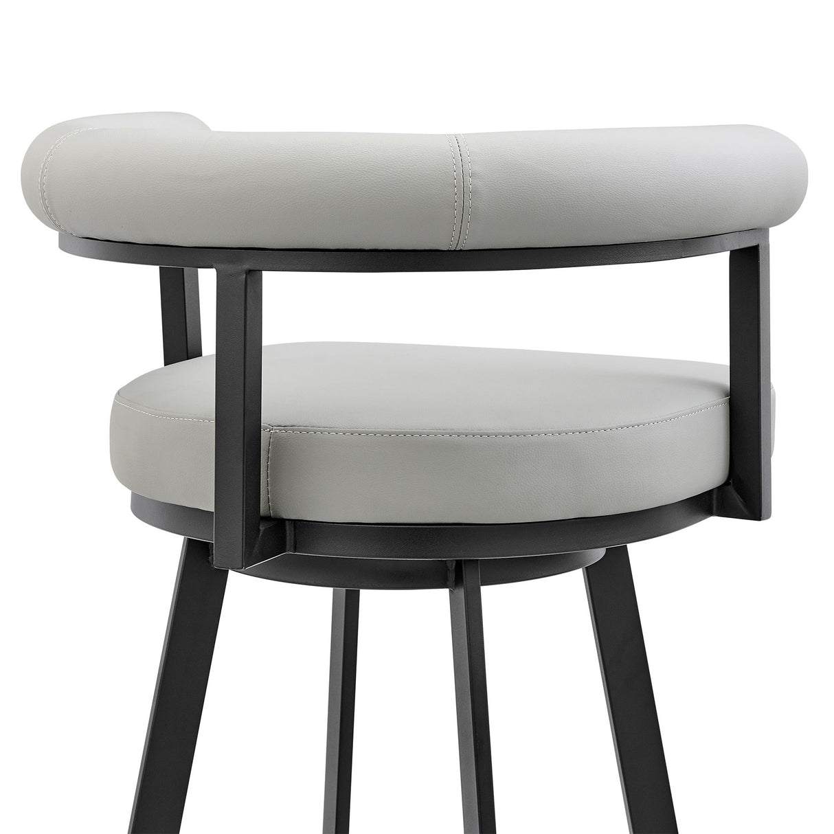 Magnolia - Swivel Stool - Black Metal