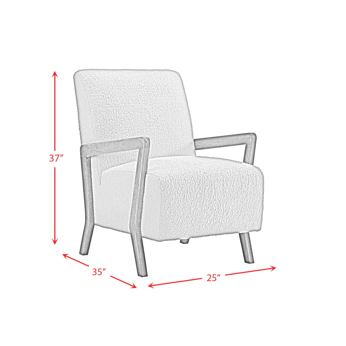 Enzo - Accent Chair - Sheep Skin White (3A Packaging)