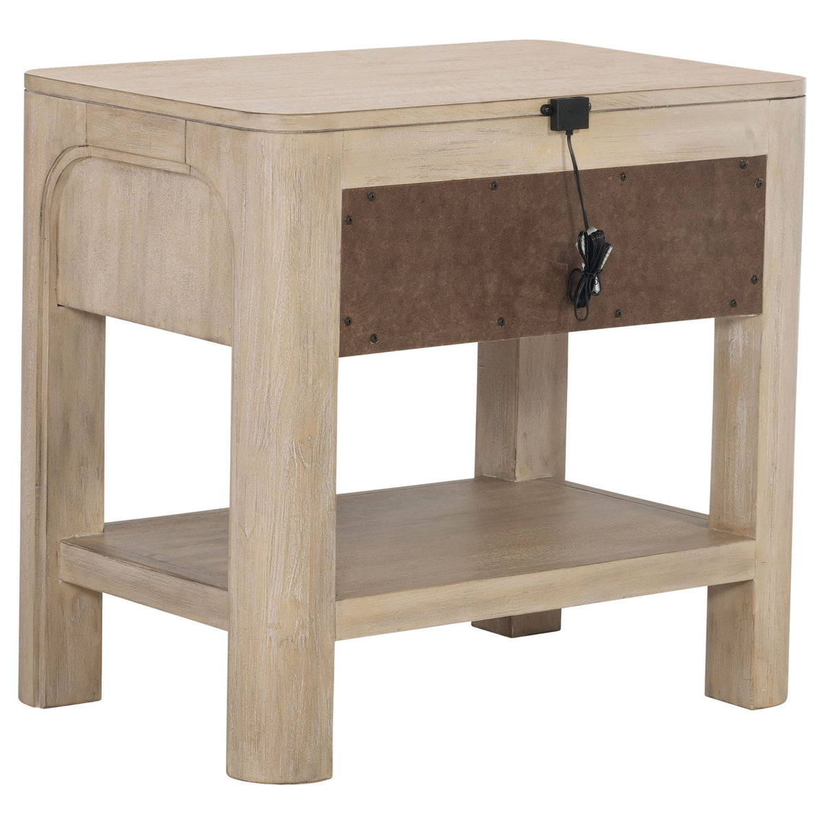 Flores - 1 Drawer Nightstand With Dual USB Ports - Mango Color