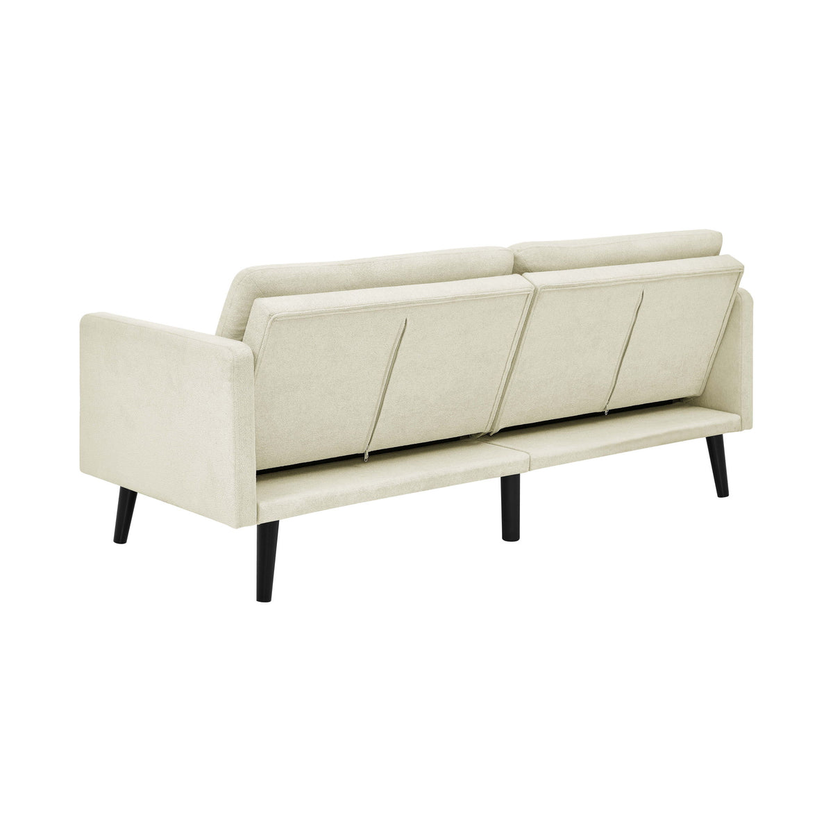 Easy Convert Futon Sofa With Tufted Back And Seat