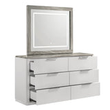 Jazz - LED Mirror With Touch Sensor Switch (Dresser Not Included) - White