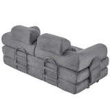 Convertible Sleeper Sofa With & Side Storage Pocket, Foldable Upholstered Couch For Living Room
