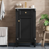 Bathroom Vanity With Sink, Soft-Closing Door, Adjustable Shelf