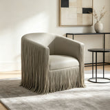 Isle - Swivel Chair With Fringe Accent