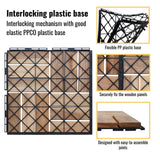 12" X 12" Interlocking Deck Tiles Checker Pattern
