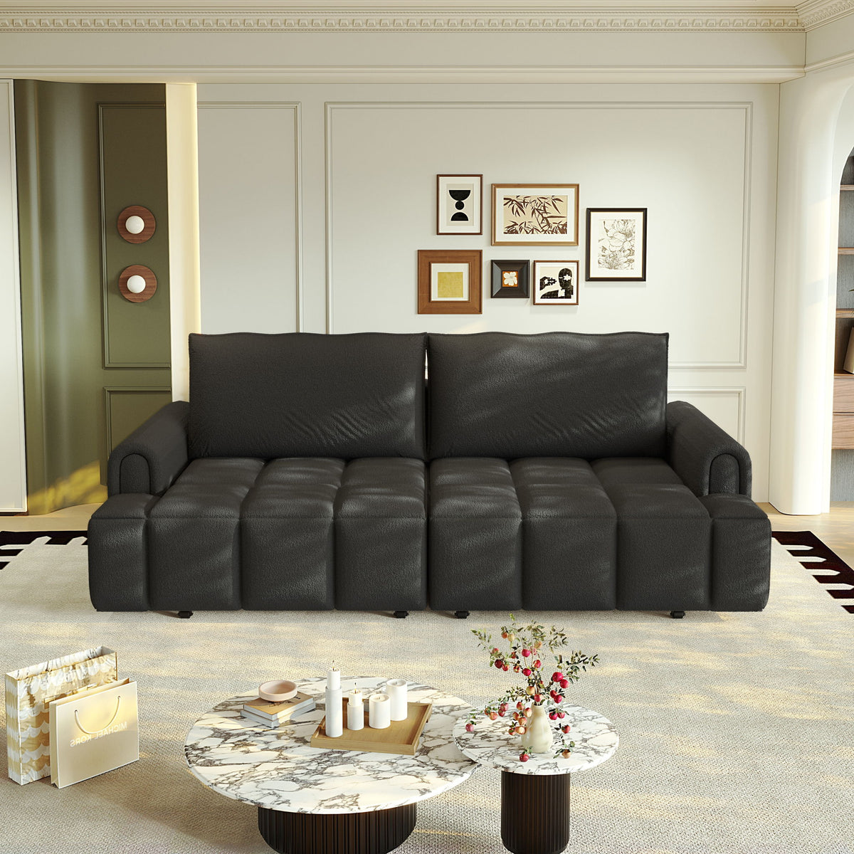 4-Seater Modern Couch With Seats Storage