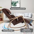 Full Massage Function Air Pressure Comfortable Relax Rocking Chair, Lounge Chair Relax Chair With Cushion - Brown - Rockers - Alpine Outlets
