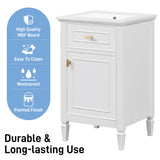 Bathroom Vanity With Sink, Adjustable Shelf, Tilt-Out Drawer