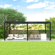 Louver Pergola Steel Louvers & Frame - Black - Umbrellas & Canopies - Alpine Outlets