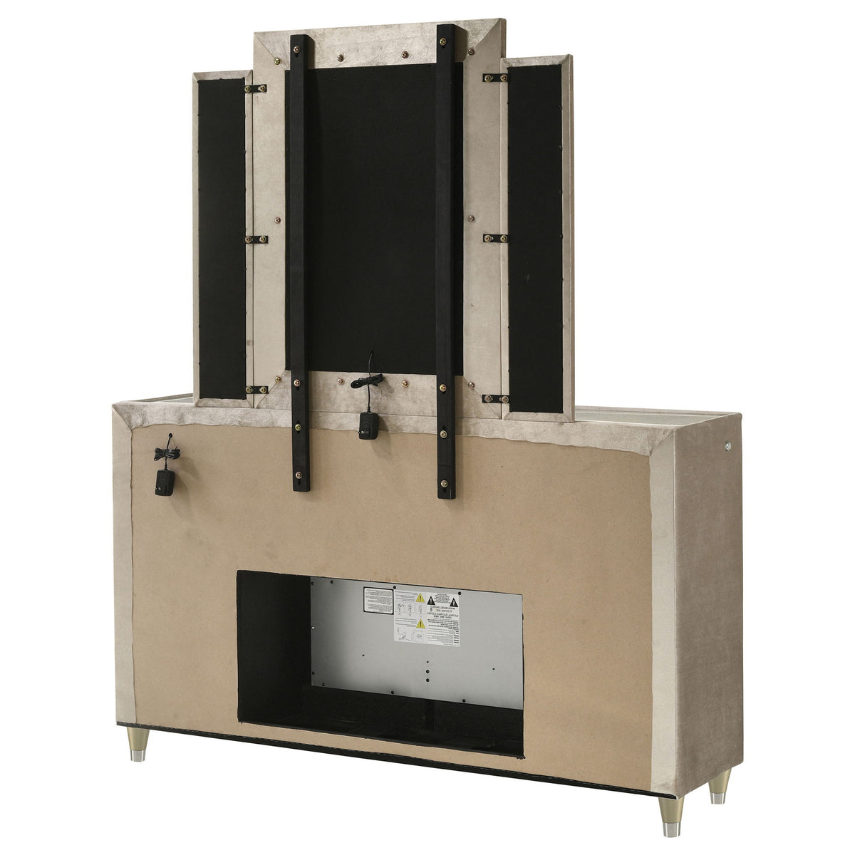 Mika - 8 Drawer LED Dresser And Mirror Set - Ivory