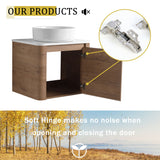 Wall Mounted Bathroom Vanity & Art Sink & 1 Soft Close Door