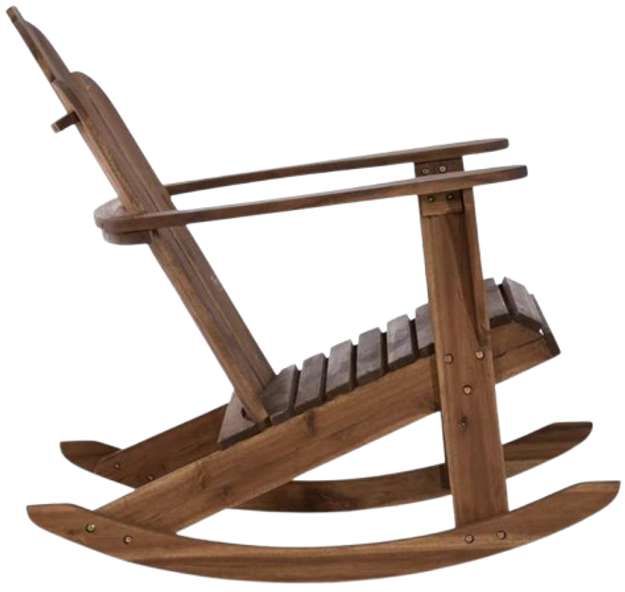 Linon Adirondack Brown Wooden Outdoor Chair