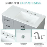 Modern Bathroom Vanity With Sink Top, 2 Doors And 2 Drawers
