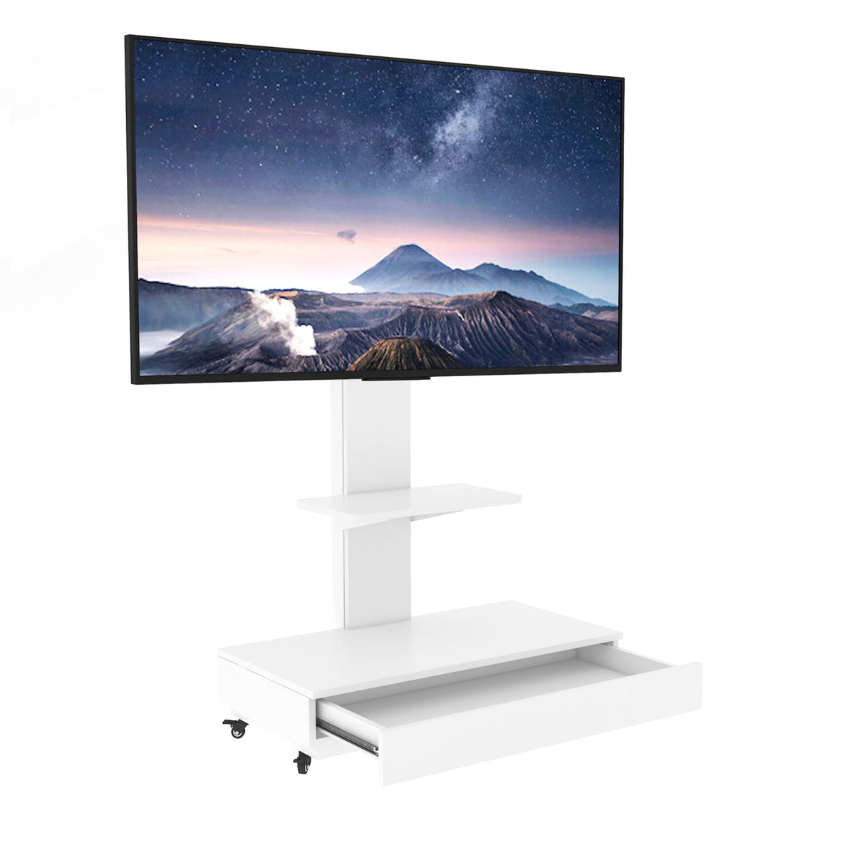 Adjustable Height Mobile TV Cart