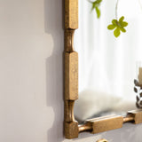 Rectangular Wall Mirror With Frame For Living Room - Gold