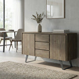 Sideboard Buffet Dining Cabinet Industrial Wood Storage 60x30in