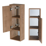 10" Wall Mounted Storage Cabinet, Bathroom Cabinet With Soft Close Door - Imitative Oak