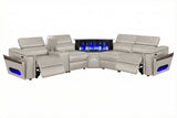 Nova - Sectional With Bluetooth Speaker, LED And Lifting Wine Cabinet
