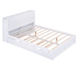 Storage Platform Bed With Pull Out Shelves And Trundle
