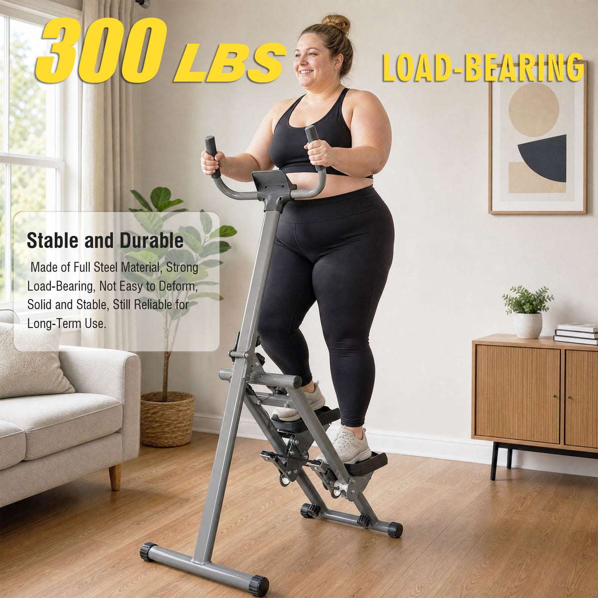 Stair Stepper Machine, Vertical Climber Exercise Equipment With LSD Display