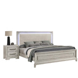 Elegant Style Bed With LED Lights On Headboard