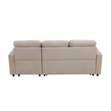 L - Shaped Convertible Sofa Bed With Storage Chaise