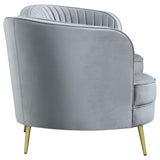 Sienna - 2 Piece Back Living Room Set, Sofa & Loveseat - Gray