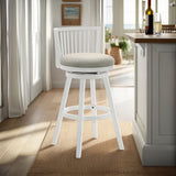Harper - 30" Amber Glow Bar Height Rubberwood Swivel Barstool