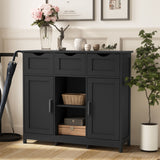 Storage Cabinets, Wooden Floor Cabinet, With Drawers And Shelves Storage Cabinets, Accent Cabinet For Living Room, Bedroom, Bathroom Furniture Home Decor - Sideboards - Alpine Outlets