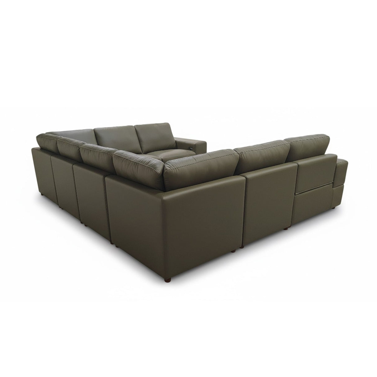 Upholstered Large Arms Sectional With Recliner Seats