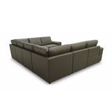 Upholstered Large Arms Sectional With Recliner Seats