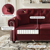 Sofa With Nailhead Trim And Rolled Armrests