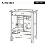 Modern Bathroom Vanity With Sink, Soft Close Drawers & Door, Storage Rack
