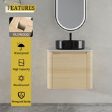 Mounted Bathroom Vanity & Art Sink & 2 Soft Close Doors