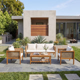 Patio Set Outdoor With Coffee Table And Cushions