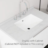 Basin Sink, 0.6" Ultra Thin Profile, Triple Faucet Holes, Sink Only
