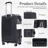 4 Piece Luggage Set, Combination Lock