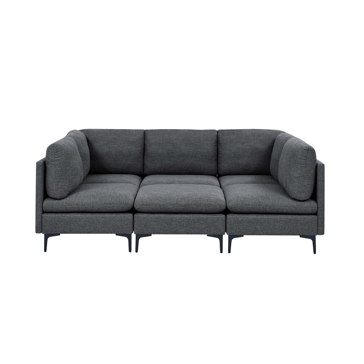 Upholstered Modular Sectional & Tall Legs