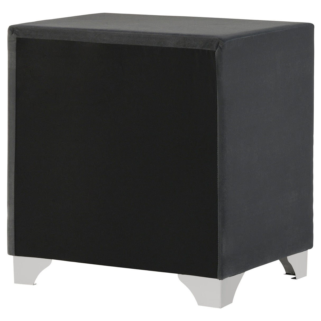 Upholstered 2 Drawer Nightstand With Accents