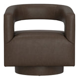 Swivel Accent Chair With Geometric Backrest