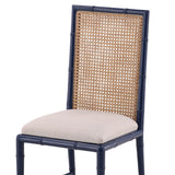 Casablanca - Side Chair - Blue / Light Brown