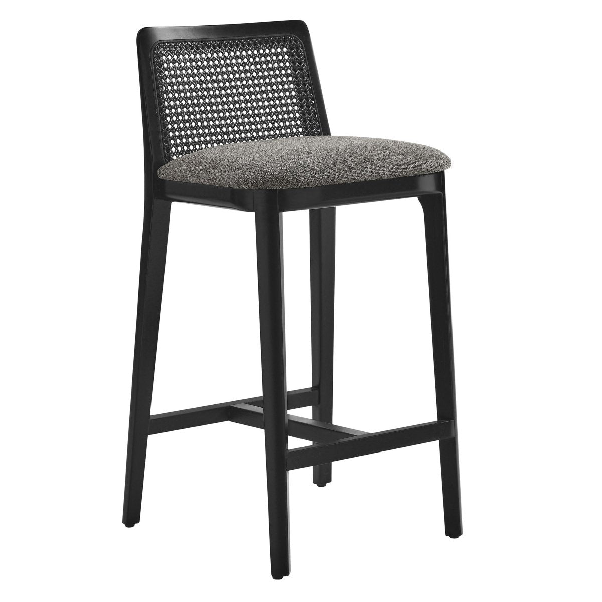 Cane Rattan Back Wood Counter Stool - Stools available at Alpine Outlets in Denver