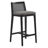 Cane Rattan Back Wood Counter Stool - Stools available at Alpine Outlets in Denver