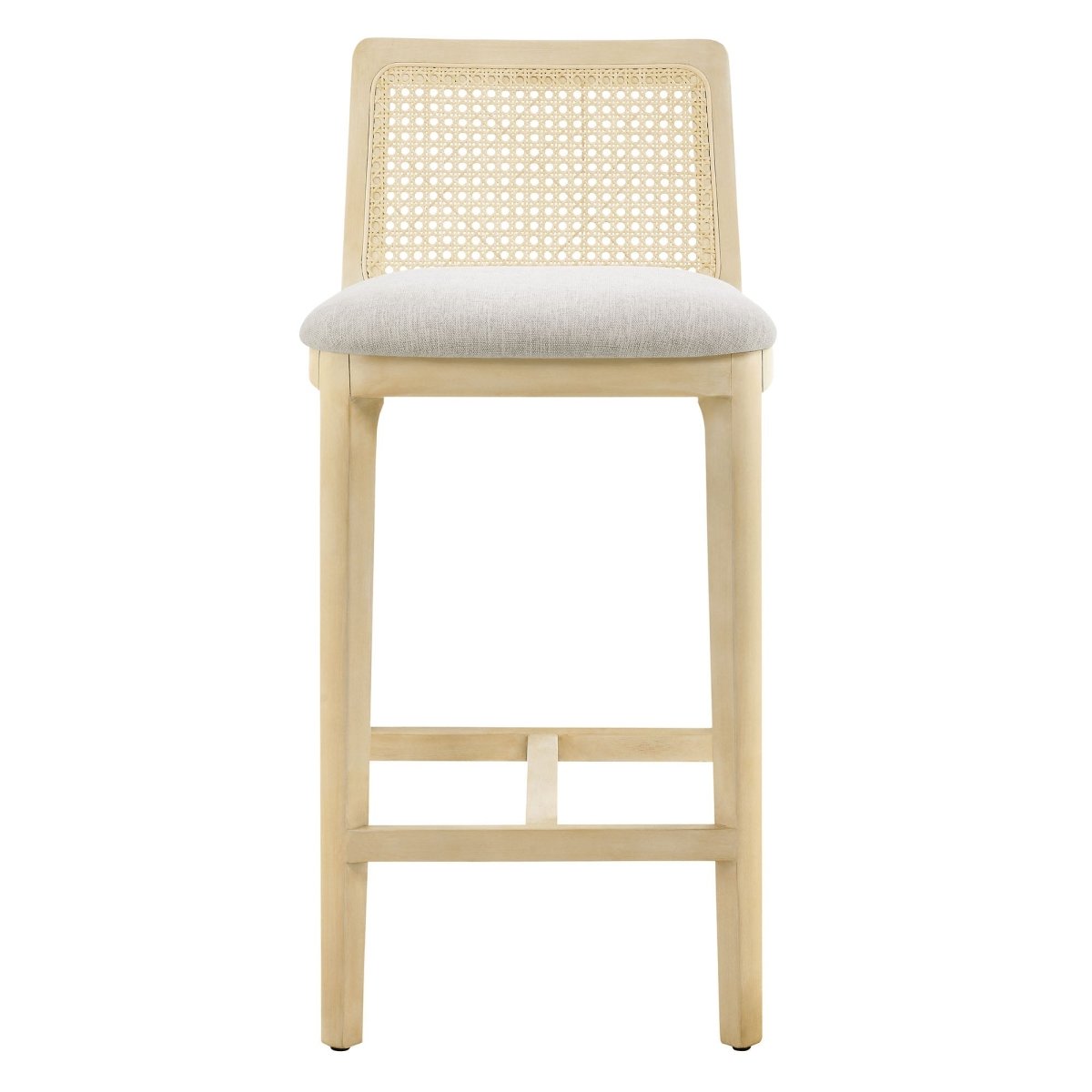 Cane Rattan Back Wood Counter Stool - Stools available at Alpine Outlets in Denver