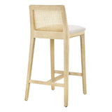 Cane Rattan Back Wood Counter Stool - Stools available at Alpine Outlets in Denver