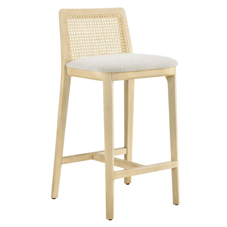 Cane Rattan Back Wood Counter Stool - Stools available at Alpine Outlets in Denver