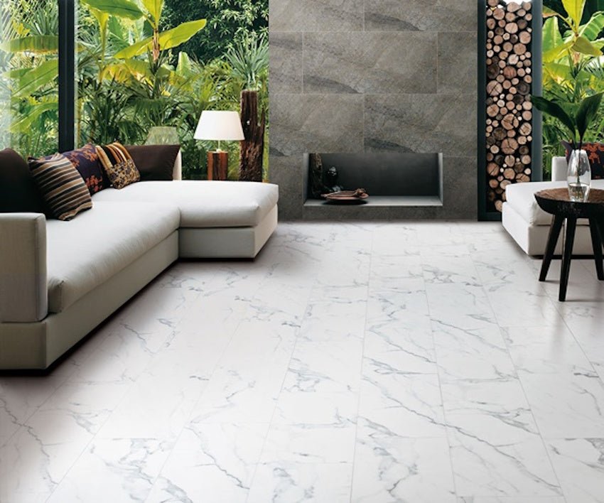 Casabella ScubaSeal Tile Parthenon 12" 5.5mm SPC Vinyl Plank Flooring - Vinyl Flooring available at Alpine Outlets in Denver